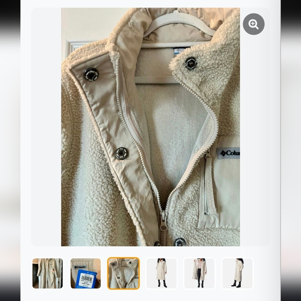ISO Women's Columbia FULL LENGTH Panorama Jacket With Omni-heat Technology - Picture 6 of 8